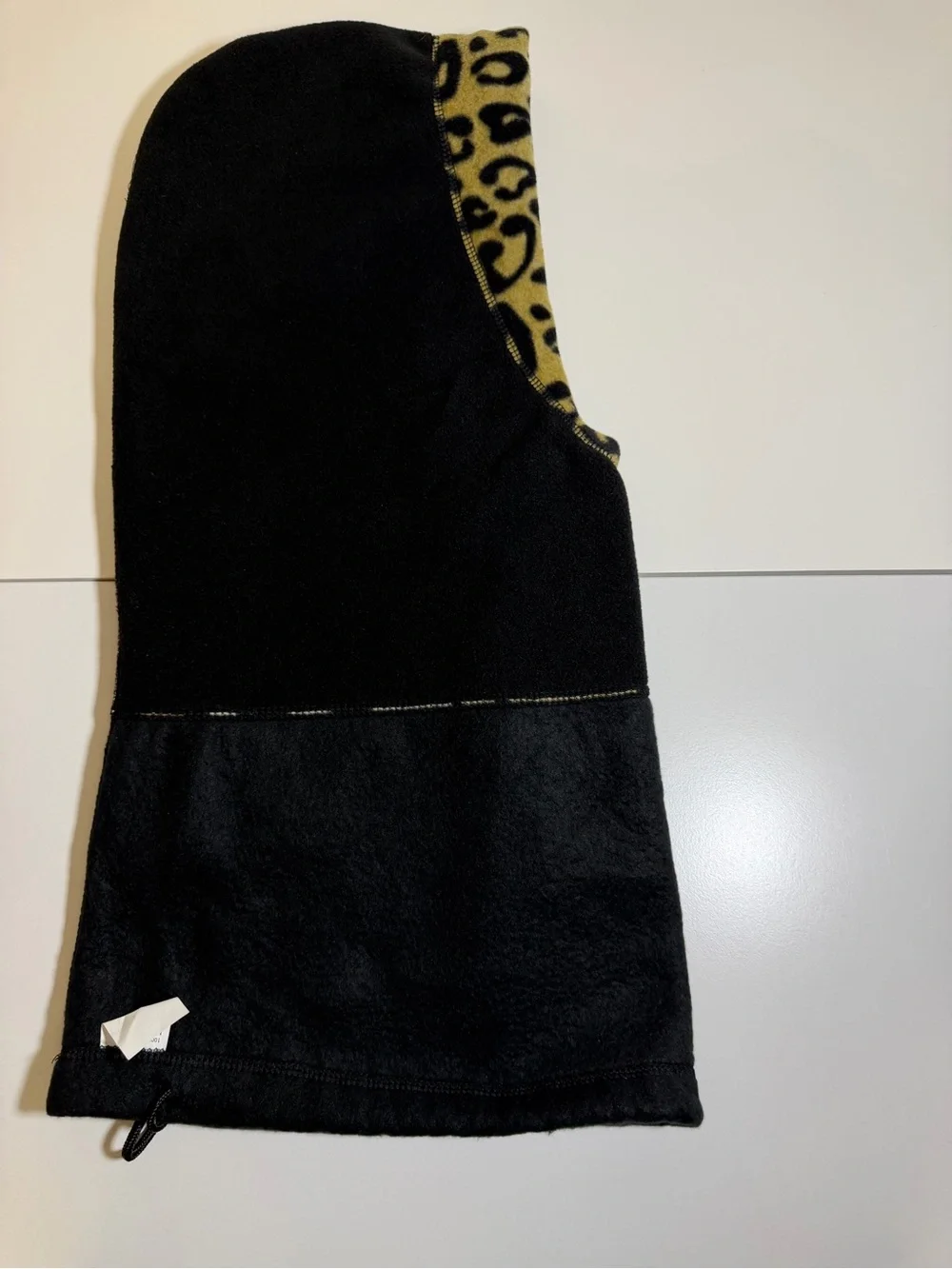 Adult Leopard Print Hooded Fleece w/ Neck Warmer Adjustable One Size